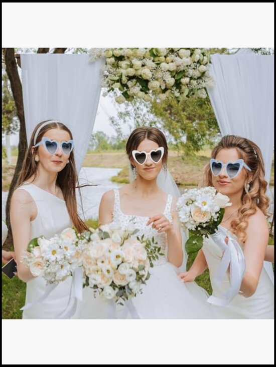 Heart Shaped Sunglasses, 12 Pack, PC Material, UV400 Protection main image 4